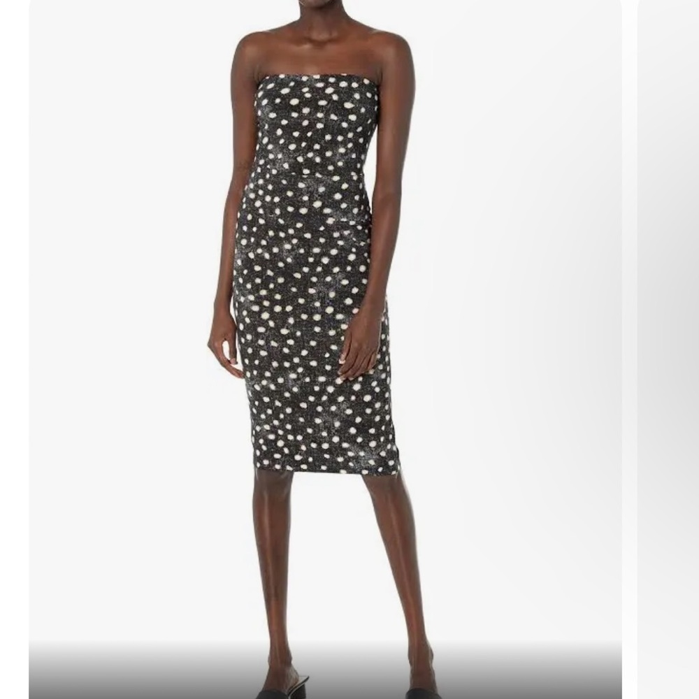 NEVER WORN Norma Kamali Dot Print Tube Dress